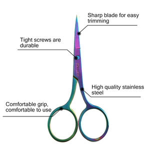 Eyebrow Scissor Makeup Eyelash Trimmer Manicure Scissors Nail <b>Cuticle</b> <b>Tool</b> Beauty Scissors Customized Manicure Scissors - Product Image 2