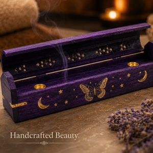Handcrafted <b>Decorative</b> Wooden Incense Ash Catcher Tray Printed Wooden Incense Holder Meditation Aromatherapy Home Décor Gift - Product Image 3