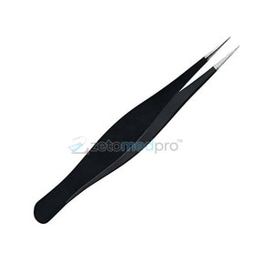 Pince à épiler de précision pour la beauté, les ongles, l'artisanat, le bricolage, en acier inoxydable, avec poignée antidérapante, pince à épiler de haute qualité - Product Image 2