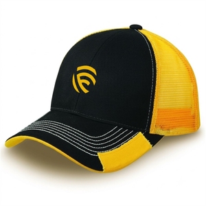 Casquette Trucker personnalisée à 5 panneaux, casquette de baseball vierge avec dos en maille, casquettes en maille de haute qualité à couleur contrastante, casquettes de sport - Product Image 3