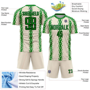 Unisex Soccer Jersey Set Custom Design Lightweight Breathable Short Sleeve Comfortable Sportswear - Product Image 2