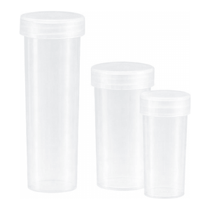 Flacons d'échantillonnage transparents en PP de 5 à 180 ml avec bouchon à clipser ou à visser pour l'échantillonnage en laboratoire - Product Image 1