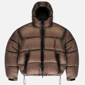 Chaqueta de Invierno para Hombre con Capucha, Acolchada, Resistente al Viento, con Cierre de Cremallera, Estilo Casual, Color Sólido, Exterior de Poliéster - Product Image 3