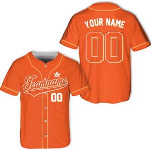 Maillot de baseball personnalisé avec nom d'équipe 00, impression sublimée, unisexe, manches courtes, respirant, en polyester, vêtements pour adultes, toutes saisons - Product Image 3