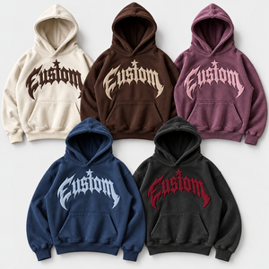 Sudadera con Capucha de Forro Polar de Algodón Bordada Personalizada Unisex para Invierno, para Tiendas Universitarias en EE. UU., Venta al por Mayor, Fabricante con MOQ Bajo - Product Image 2