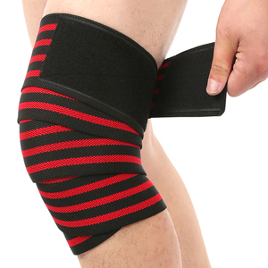 Bandes de soutien élastiques robustes GAF pour les genoux avec fermeture auto-agrippante antidérapante pour la musculation, les squats, les soulevés de terre, logo personnalisé - Product Image 1