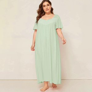 Wholesale New Solid <b>Mini</b> Simple Natural Party Casual Elegant Women Evening Summer Fashion Short Sleeve Plus Size Knitted Dress - Product Image 1