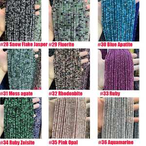 ลูกปัดหินอาเกตคริสตัลธรรมชาติทรงรอนเดลล์เหลี่ยมเพชรพลอย ลูกปัดทรงกลมสำหรับทำเครื่องประดับ DIY - Product Image 3