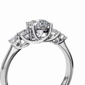 แหวนหมั้นเพชรเกลียวถัก18K โรสโกลด์หรูหราในห้องปฏิบัติการ - Product Image 5