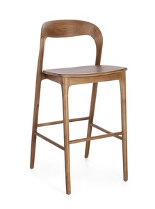 Chaise de bar en bois moderne, design minimaliste, structure stable, mobilier de bar pour la maison - Product Image 1