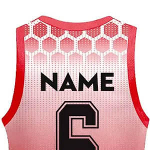 Uniforme de baloncesto personalizado con estampado para equipos escolares y académicos, camiseta de baloncesto sin mangas de ajuste cómodo. - Product Image 6