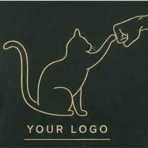 T-shirt surdimensionné pour femme, vert foncé, minimaliste, avec motif de chat, imprimé graphique, décontracté, col rond, manches courtes, mode estivale - Product Image 3