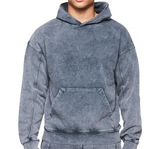 Ensemble de survêtement délavé pour homme, style streetwear, tenue de sport décontractée pour la gym et le jogging, avec logo personnalisé - Product Image 3