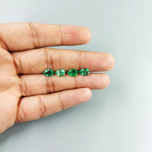 Perlas calibradas de esmeralda natural de Zambia de 5x7 mm, piedras preciosas facetadas sueltas naturales para la fabricación de joyas, listas para usar. - Product Image 3