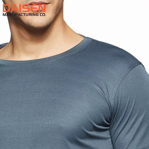 T-shirt en coton pour homme, coupe ajustée, respirant, léger, uni, manches courtes, vêtements décontractés, personnalisation de la marque, fabrication en gros - Product Image 4