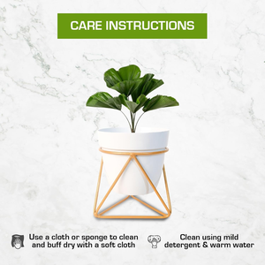 Ensemble de 2 jardinières en métal blanc avec supports en fer, pots à plantes surélevés modernes pour la décoration minimaliste de la maison, jardin d'intérieur - Product Image 4