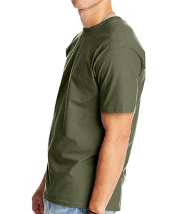 T-shirts d'été amples en coton 100% respirant, couleur unie, manches courtes, épaules tombantes, grande taille, coupe ample pour hommes - Product Image 6