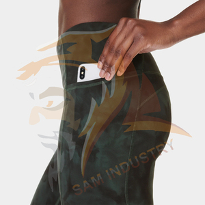 Leggings de yoga pour femmes, couleur unie, tendance, taille haute élastique, respirants, sans couture, vêtements de sport - Product Image 5