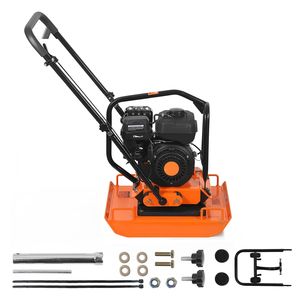 Compattatore a piastra elettrico da 7 HP con motore a benzina da 196 cc, 5400 VPM, vibrazione a 4440 libbre di forza di compattazione, piastra da 23 x 18 pollici - Product Image 1