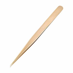 Pince à cils droite à pointe fine, haute précision, pour extensions de cils volume - Product Image 1