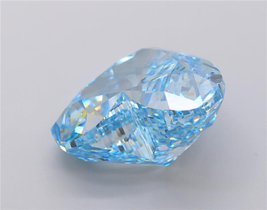 Bijoux Luxira, diamant de laboratoire bleu vif fantaisie taille cœur de 7,86 carats, VVS2, certifié IGI, CVD, coupe excellente, bijoux de luxe - Product Image 4