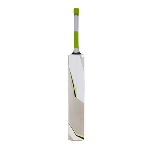 JNA Group Batte de cricket classique en bois, design vert et blanc, légère, durable, ambidextre, 2,6 lb, équipement d'entraînement - Product Image 1