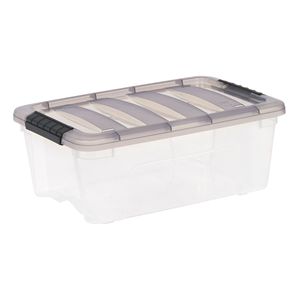 12,95 Qt. Contenitori di Plastica con Coperchi Impilabili per Organizzazione di Casa, Garage, Seminterrato e Ufficio - Product Image 1