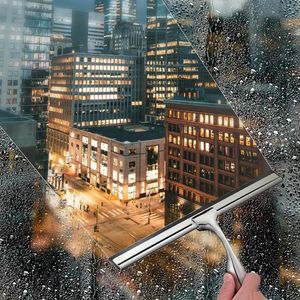 Raclette de douche polyvalente de 10 pouces pour portes vitrées, outil de nettoyage de salle de bain pour vitres de voiture, miroirs, carreaux et murs - Product Image 5