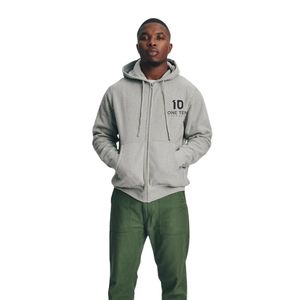 Sudadera con Capucha y Cremallera, Color Gris Jaspeado, Sudadera Unisex Premium con Cremallera Completa, Forro Polar, Estilo Casual, Suave y Cómoda - Product Image 2