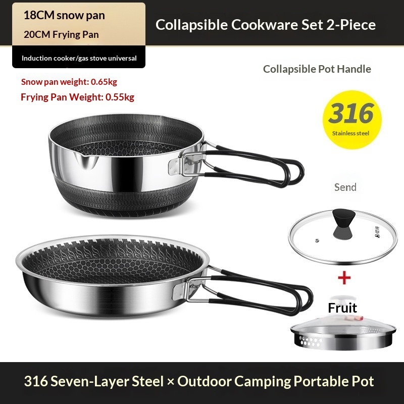 18cm wok+20cm frying pan+storage bag [Value Two Piece Set]