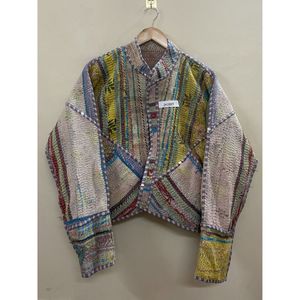 Soft Comfortable Eco-Friendly Cotton Vintage Winter Wear <b>for</b> <b>Women</b> Girls Traditional Indian Kantha Stitch <b>jacket</b> - Product Image 6