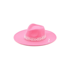 Chapeau haut de forme en laine géométrique ethnique Z, unisexe, réglable, toutes saisons - Product Image 1