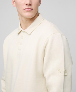 Polo de alta calidad para hombre, 100% algodón, corte holgado, color gris sólido, impresión digital personalizable, transpirable y de secado rápido. - Product Image 6