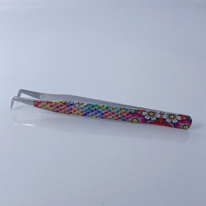 Pinzas para Pestañas de Acero Inoxidable con Diseño Floral, Punta Suave de Precisión, Herramienta Profesional para Extensión de Pestañas y Diseño de Cejas - Product Image 4