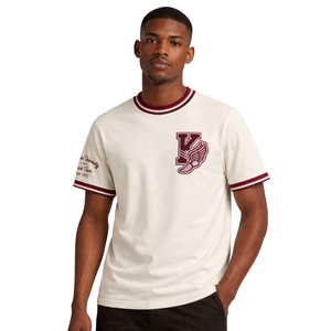 T-shirt Ringer en chenille Kappa Alpha Psi Summers Kream, vêtement de fraternité grecque avec un design classique, confort premium et coupe élégante - Product Image 1