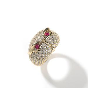 Bague de déclaration haut de gamme en argent sterling 925 avec diamant moissanite et finition dorée pour les fournisseurs en gros - Product Image 1