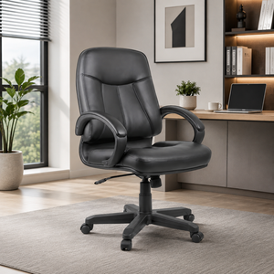 Modern KINSHA TG-02 Executive Office <b>Chair</b> Adjustable Height Mediumback Leather Swivel Cushion Armpad-Commercial Use Bulk Buy - Product Image 1