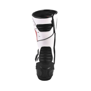 Bottes de moto pour hommes blanches en cuir imperméables avec protection de la cheville pour toutes les saisons et la course - Product Image 5