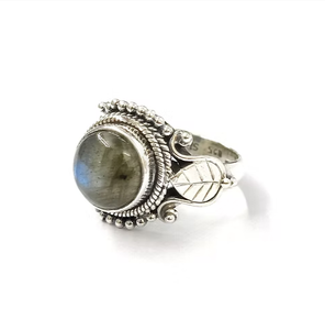 Handmade <b>Labradorite</b> <b>Ring</b> 925 Sterling Silver Bohemian Designer Jewelry for Women Daily & Any Occasion Wear - Product Image 2