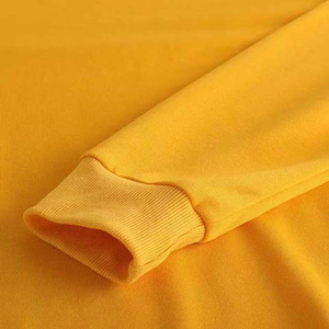 Sudadera Unisex Amarilla de Cuello Redondo, Corte Regular, Tejida, Color Sólido, Informal, para Otoño - Product Image 2