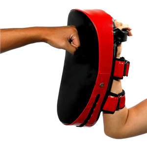 Custom Logo High Quality for Kick Boxing and Muay Thai Training Authentic PU Kick Pad with Curved Design with Company logo - Product Image 4