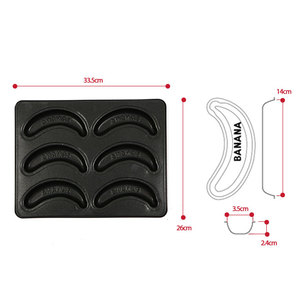 Molde Profesional para Pastel en Forma de Plátano con 6 Cavidades, Letras BANANA en Relieve, Revestimiento Antiadherente de PTFE, Apto para Horno, Libre de BPA, Acero al Carbono - Product Image 6