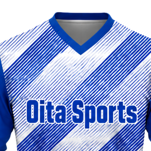 Men Blue White Sublimated Volleyball Uniform Long Sleeve Sports Set Polyester <b>Athletic</b> Team Training Game Match Clothing - Product Image 4