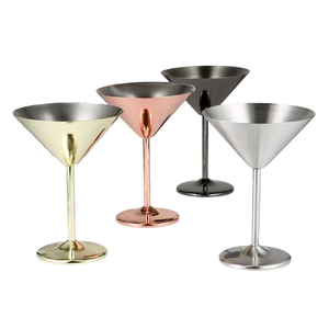 Copas de Vino de Acero Inoxidable Personalizadas, Elegantes y de Lujo, Copas para Fiestas, Copas para Martini - Product Image 1