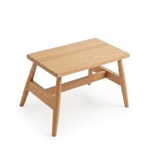 Modern Rectangular Solid Wood <b>Stool</b> Elegant A Line Frame Leg Small Bench Furniture For Rustic Living Room Decor Setup Art Design - Product Image 1