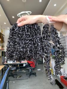 Perruque frontale en cheveux Remy du Vietnam, à trame unique, cuticules alignées, pré-épilée, avec options de couleur à teindre, vente en gros - Product Image 6