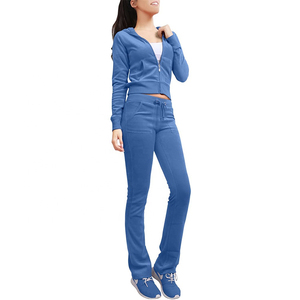 Conjunto Deportivo Informal para Mujer, Corte Ajustado, 100% Algodón, Sudadera con Capucha y Pantalones Deportivos, Tallas Grandes, Diseño de Invierno, OEM - Product Image 4