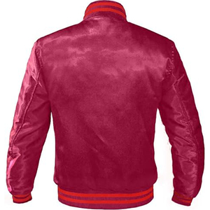Chaqueta Universitaria de Béisbol Impermeable con Capucha Unisex, Nueva Colección Invierno 2025, Estilo Bomber Letterman de Satén, Tela de Lona, Venta al Por Mayor - Product Image 3