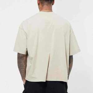 Camiseta Gráfica de Algodón Grueso de Felpa Francesa, Corte Holgado, para Hombre, Ideal para el Gimnasio - Product Image 2