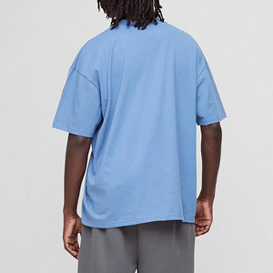 Nuevas camisetas de hombre a la moda, extragrandes, con hombros caídos, cuello redondo, manga corta, corte holgado, 100% algodón, color sólido, estilo hip hop. - Product Image 4